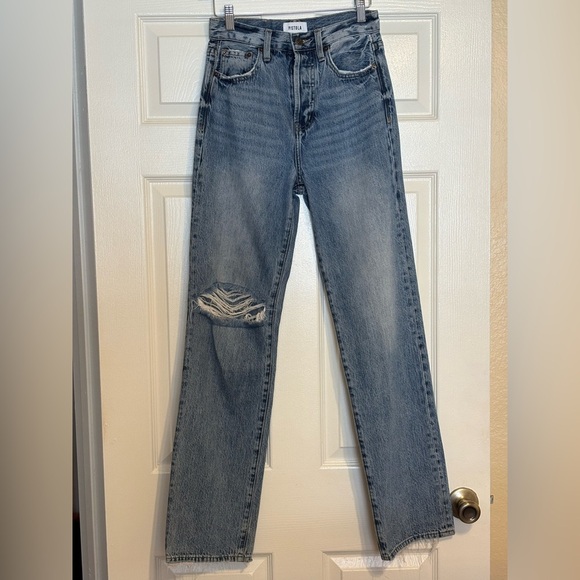 Pistola Cassie Super High Rise Straight Jeans in Play Day - Distressed 25 - Picture 8 of 16